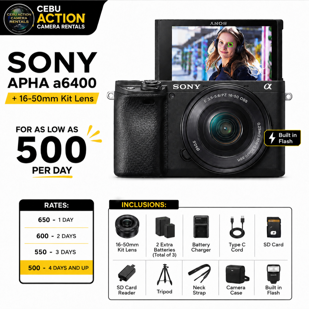 SONY ALPHA A6400 + 16-50mm Kit Lens